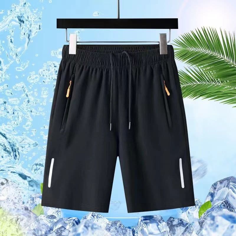 Athletic Shorts Reflective Zip Pocket — XY965【黑色】5分裤