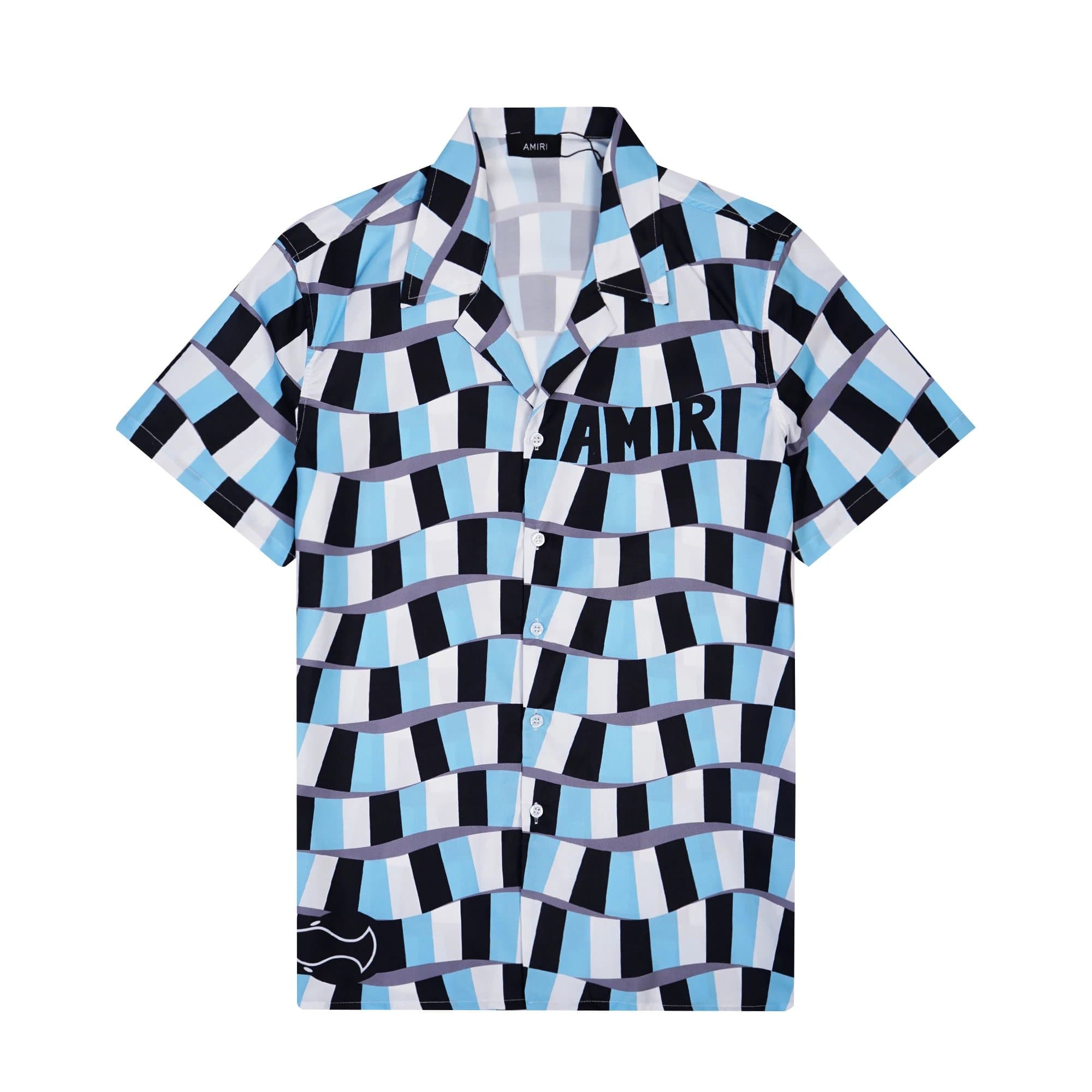 Amiri Printed Camp Collar Shirt Geometric Star Pattern — 30