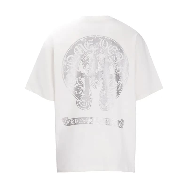 Chrome Hearts T-Shirt Cross Motif Back Print — 6005白