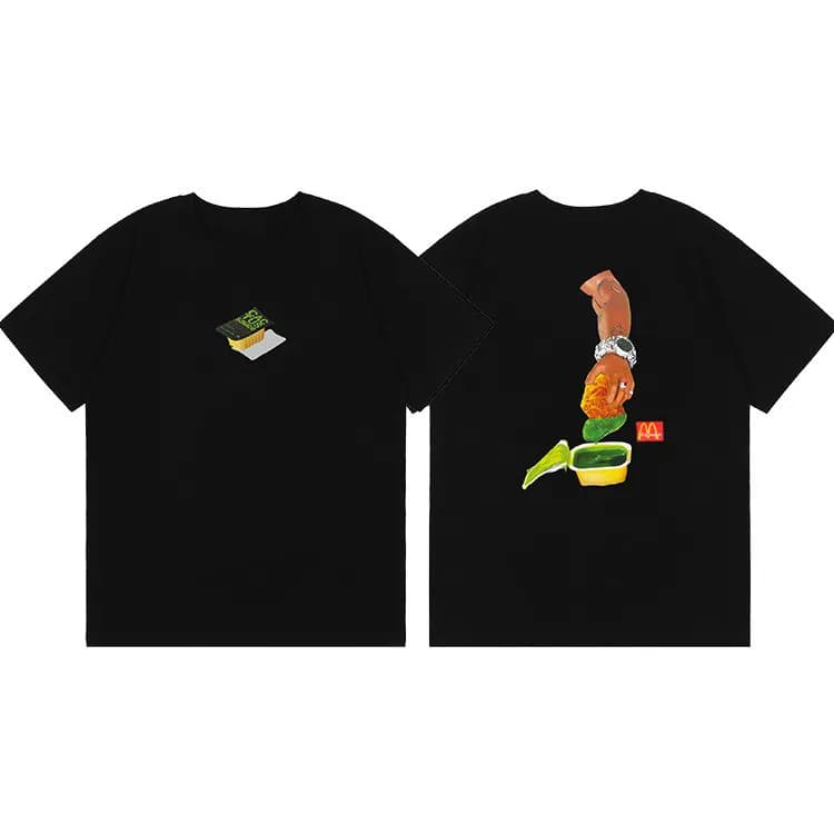 Travis Scott T-Shirt Cactus Jack Logo — Mcchicken Black