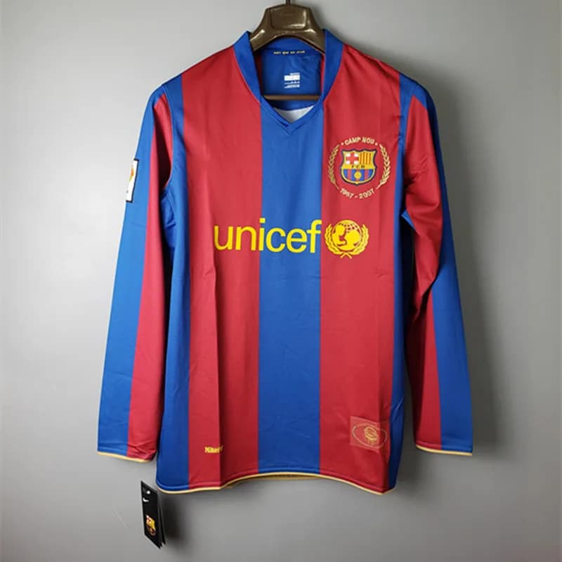 1992-93 Home Shirt Sharp Sponsor — 07-08 barcelona home long sleeves