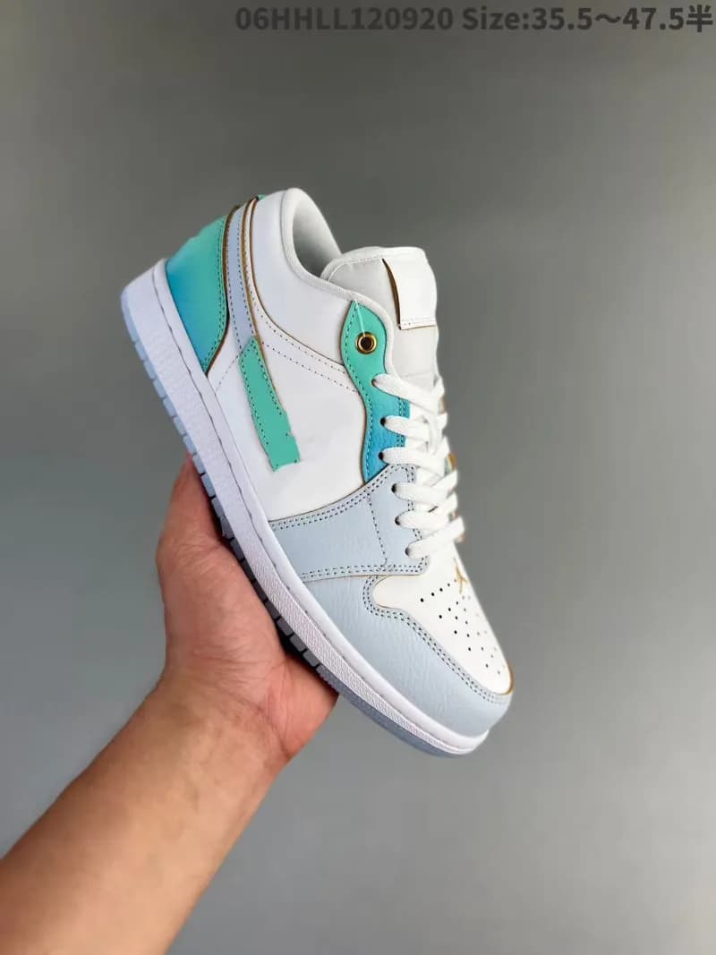 Air Jordan 1 Low Off-White Chicago — 渐变绿