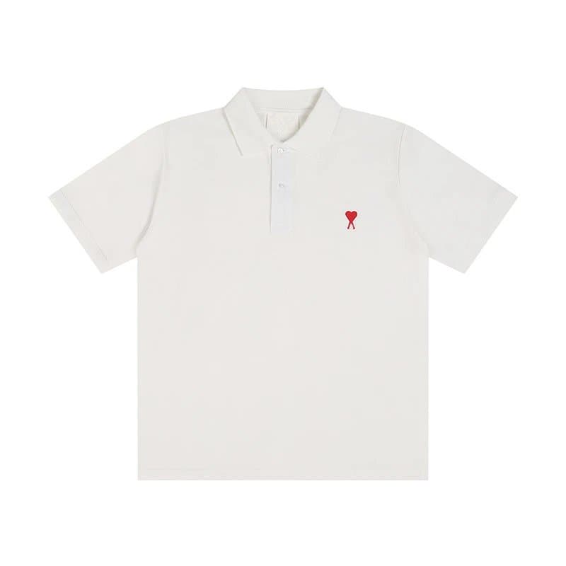 Amiri Polo Shirt Red Heart Logo