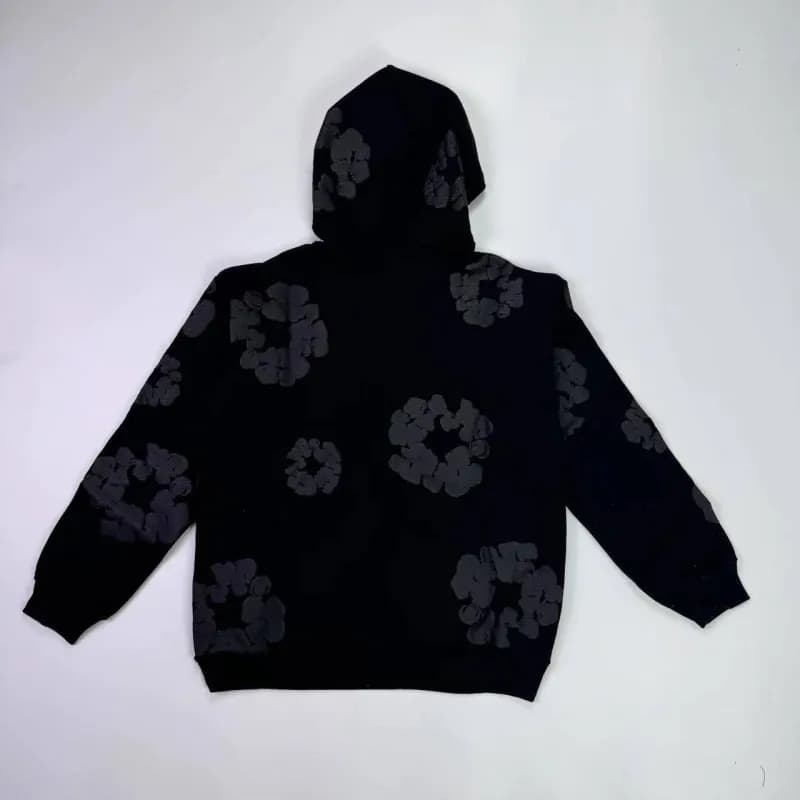 Travis Scott Hoodie Flame Heart Graphic — Dt36 - Black Black