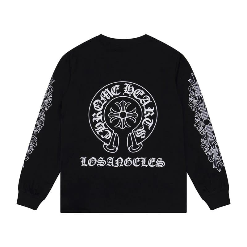 Chrome Hearts Long Sleeve Tee Build Graphic — 8008黑