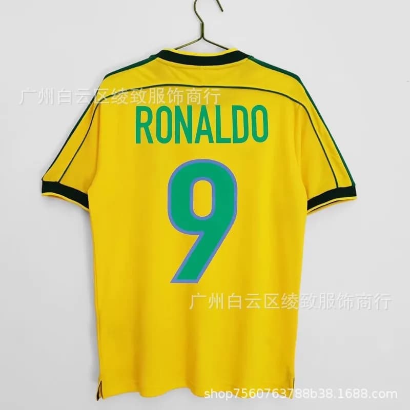 Nike Brazil National Team Jersey Home — 1998巴西主场定制9号球星