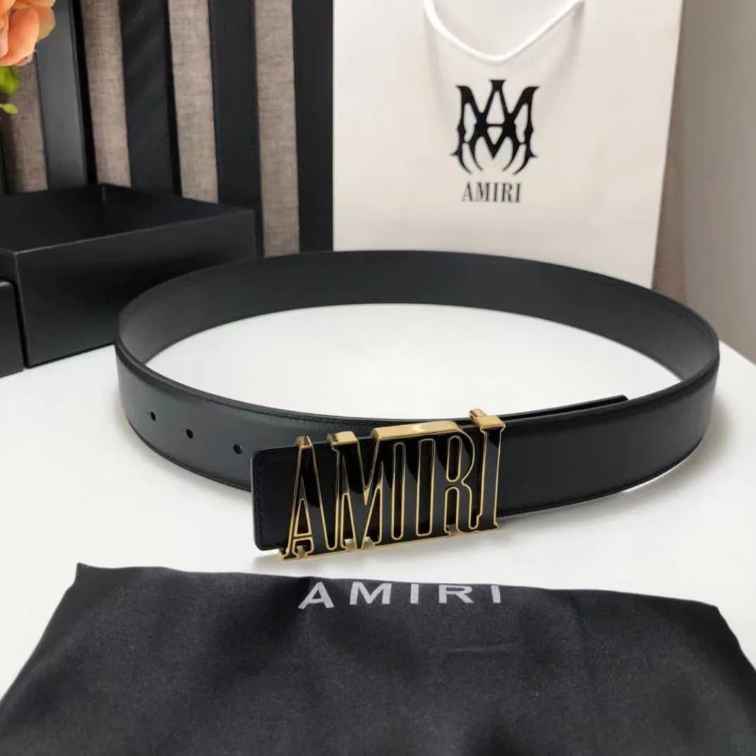 Amiri Logo Belt Black — 8