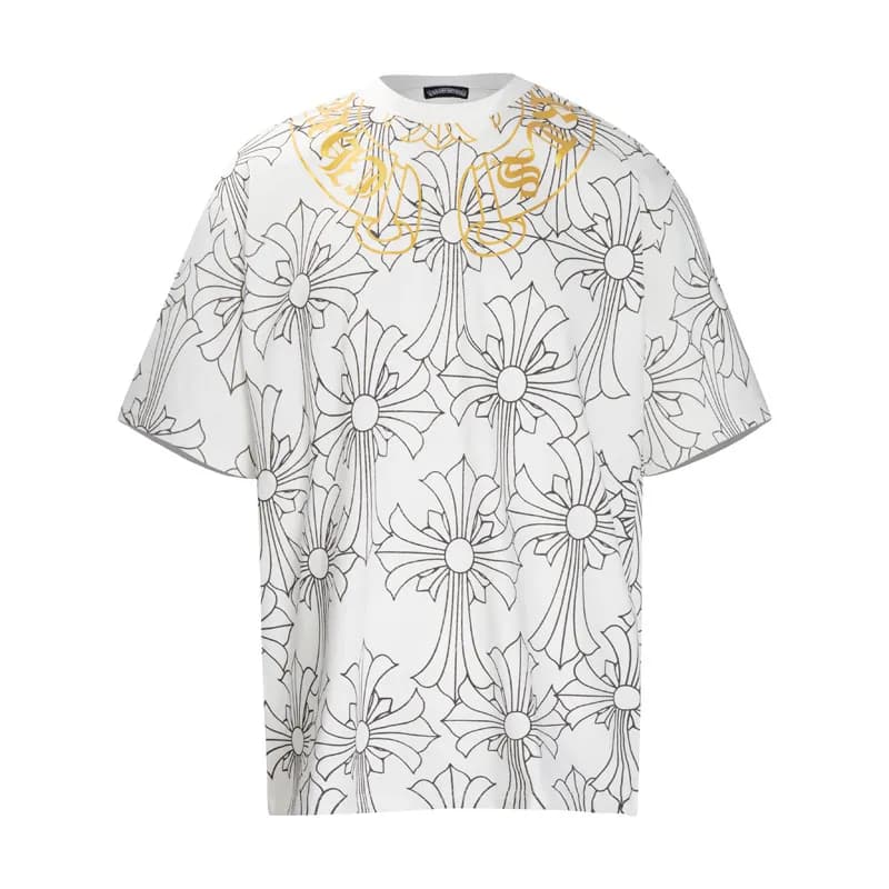 Chrome Hearts Graphic Tee Cross Motif Print — 6042白