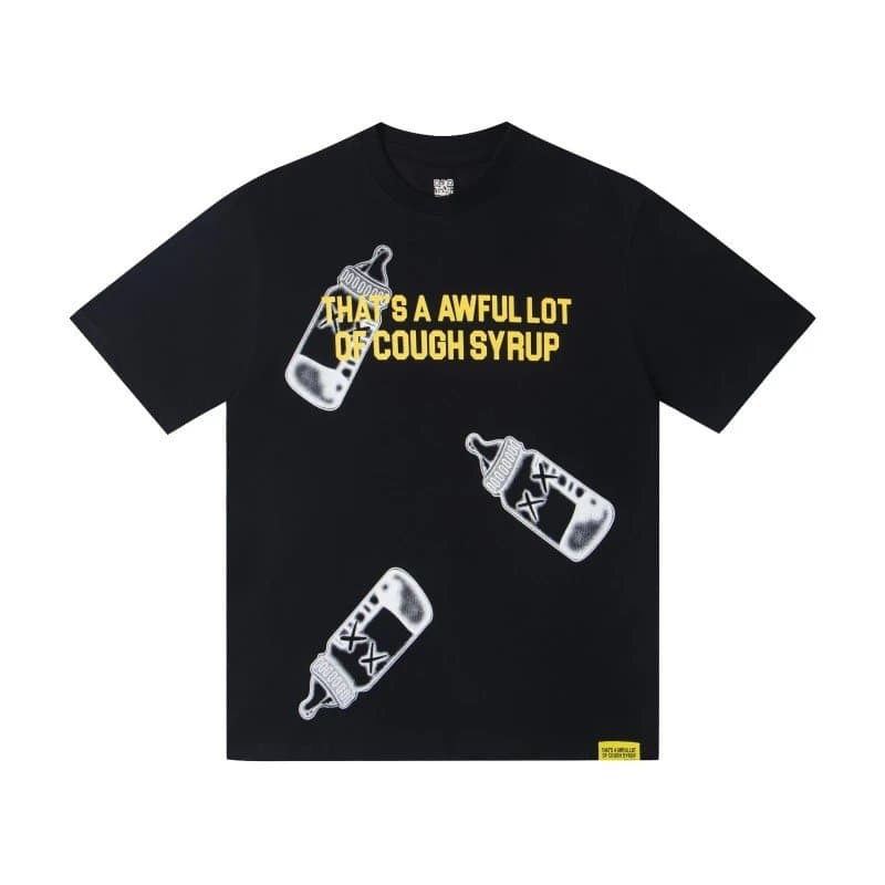 Sp5der Cough Syrup Tee Skeleton Graphic — SMU-TS02#黑色