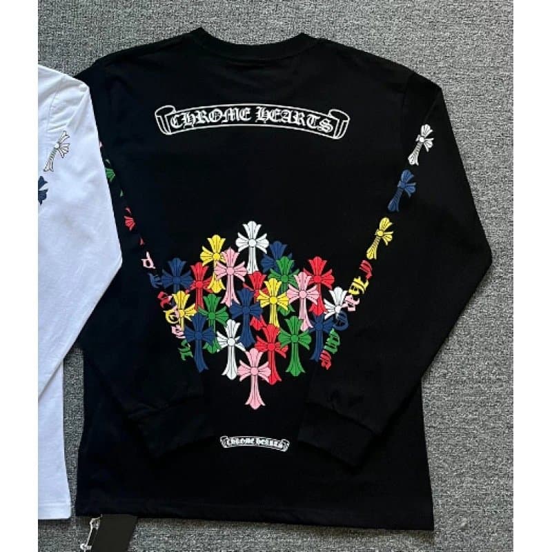 Chrome Hearts Long Sleeve Tee Multi Cross Embroidery