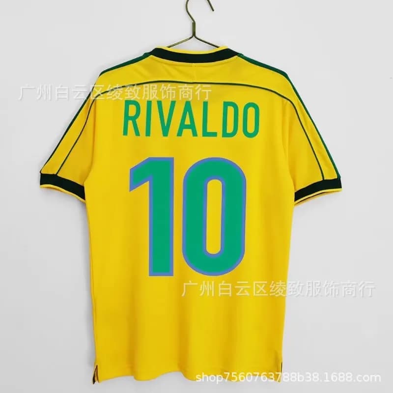 Nike Brazil National Team Jersey Home — 1998巴西主场定制10号球星
