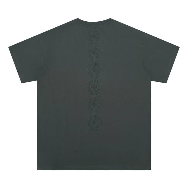 Chrome Hearts Graphic Tee Rainbow Cross Logo — 6014灰