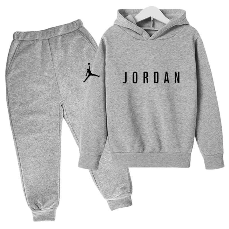 Jordan Hoodie and Joggers Set Heather Grey