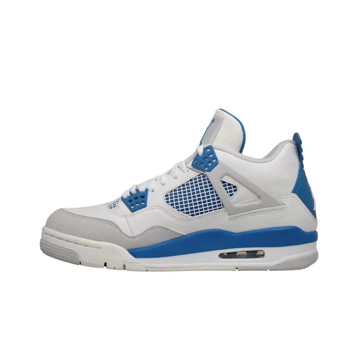 Air Jordan 4 Fire Red — White blue