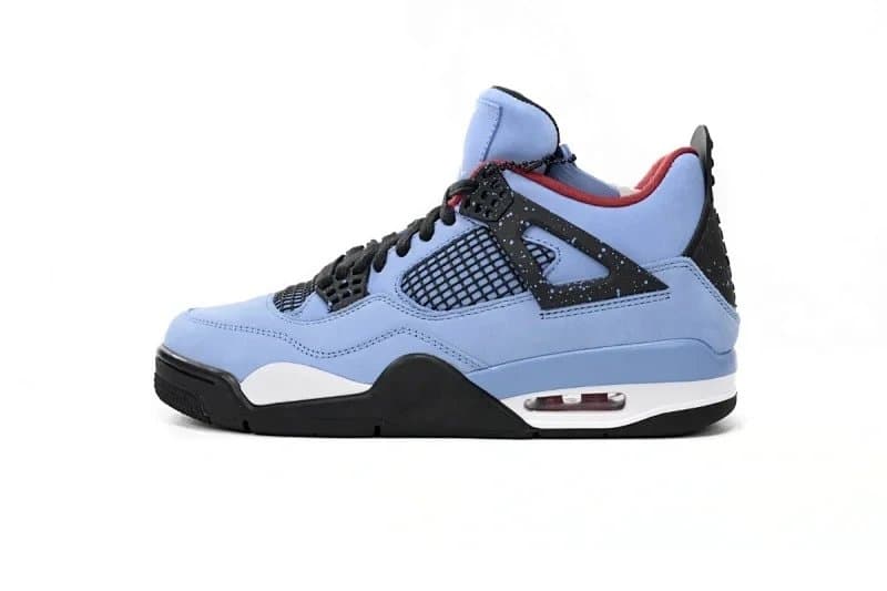 Air Jordan 4 Bred — US5.5=UK3=EUR36→US14=UK13=EUR48.5 · 蓝皮