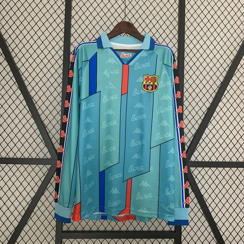 Long-Sleeve Football Jersey Barcelona 1990s Away