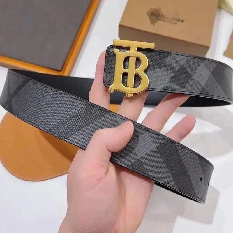 Burberry Reversible Leather Strap Checkered Logo — 7