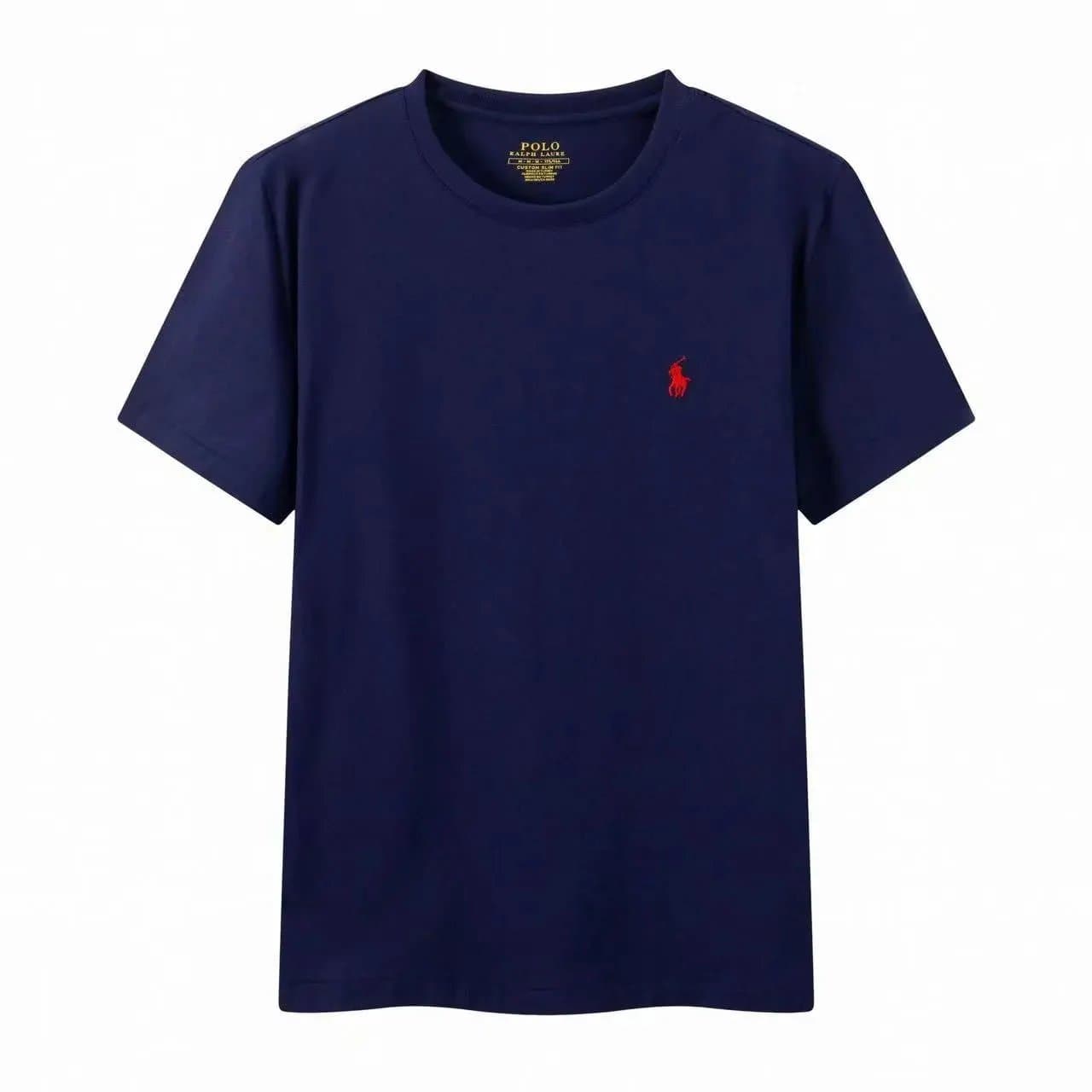 Polo Ralph Lauren Polo Tee Custom Slim Fit — 藏青红标