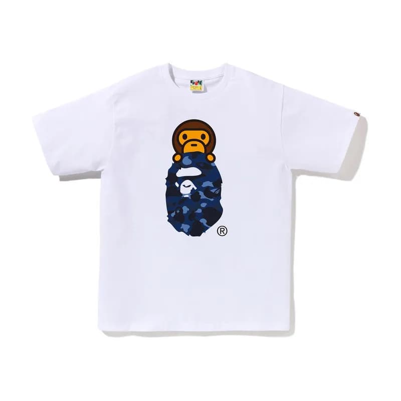 BAPE T-Shirt A Bathing Ape Logo Print — 浅绿色 1015白蓝