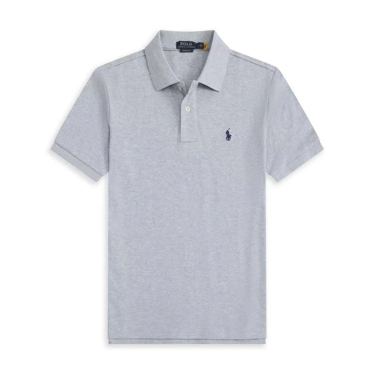 Polo Ralph Lauren Polo Tee Heather Grey — 灰色polo短袖