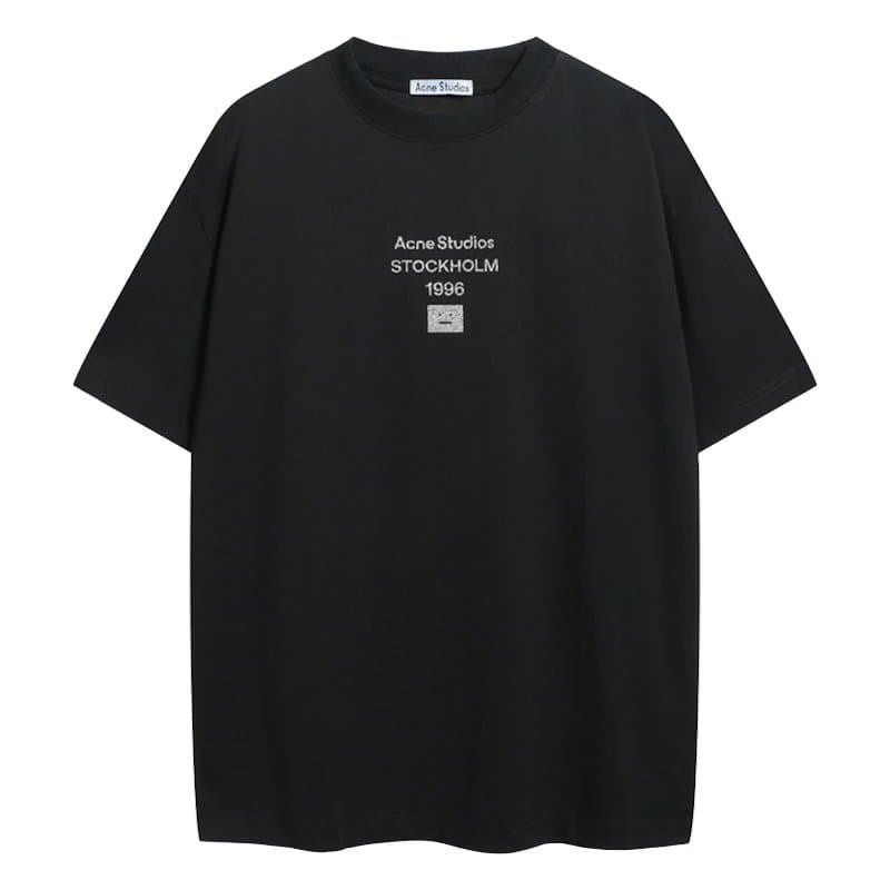 Acne Studios Logo T-Shirt Script Logo — 黑色(AC908066)