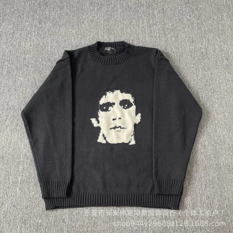 Gallery Dept. Zip-Up Hoodie Distressed Graphic Print — E45