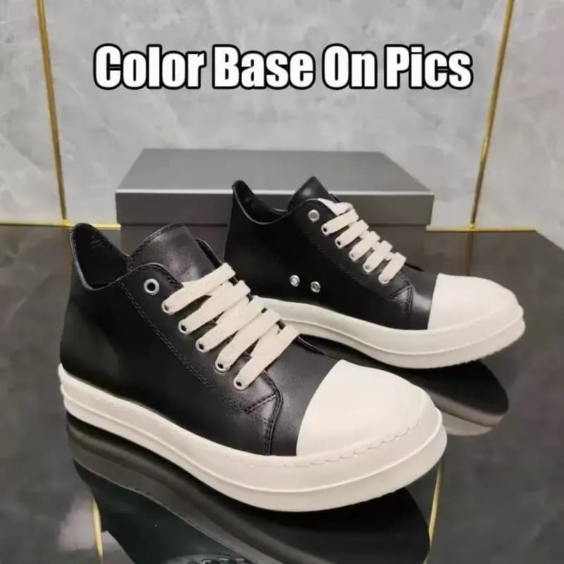 Rick Owens Geobasket Black White