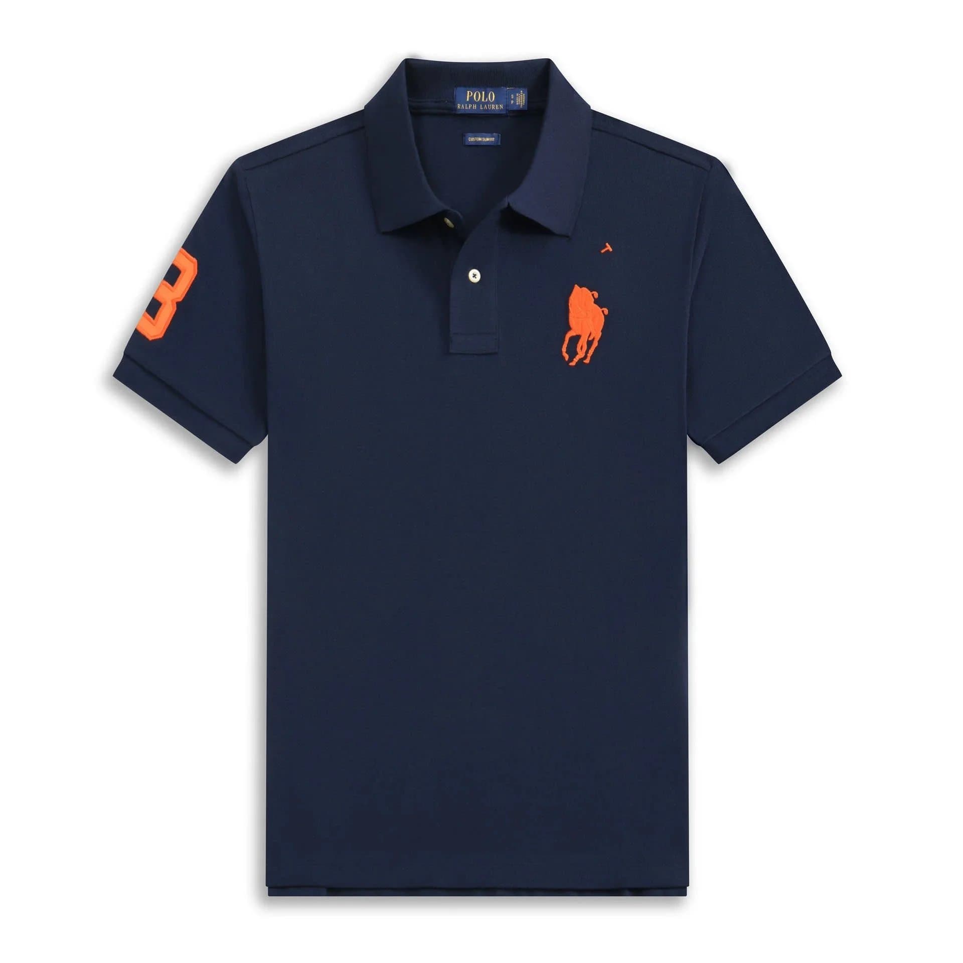Polo Ralph Lauren Polo Shirt Big Pony — 大马宝蓝橙