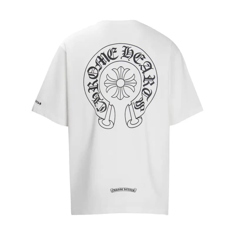 Chrome Hearts T-Shirt Cross Motif Back Print — 6013白