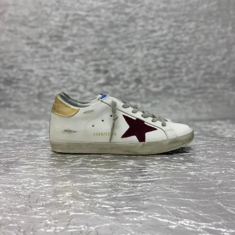 Golden Goose Superstar Distressed White with Navy Heel — 24【定制配色!非质量问题不可退换!】