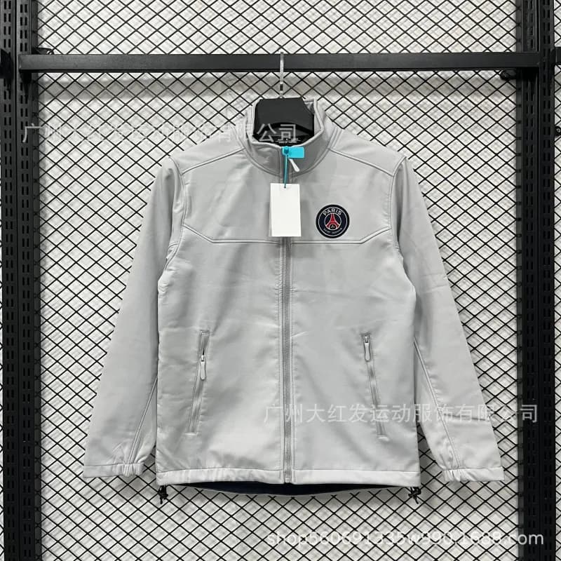Jordan Softshell Jacket PSG Collaboration — 巴黎全拉灰色