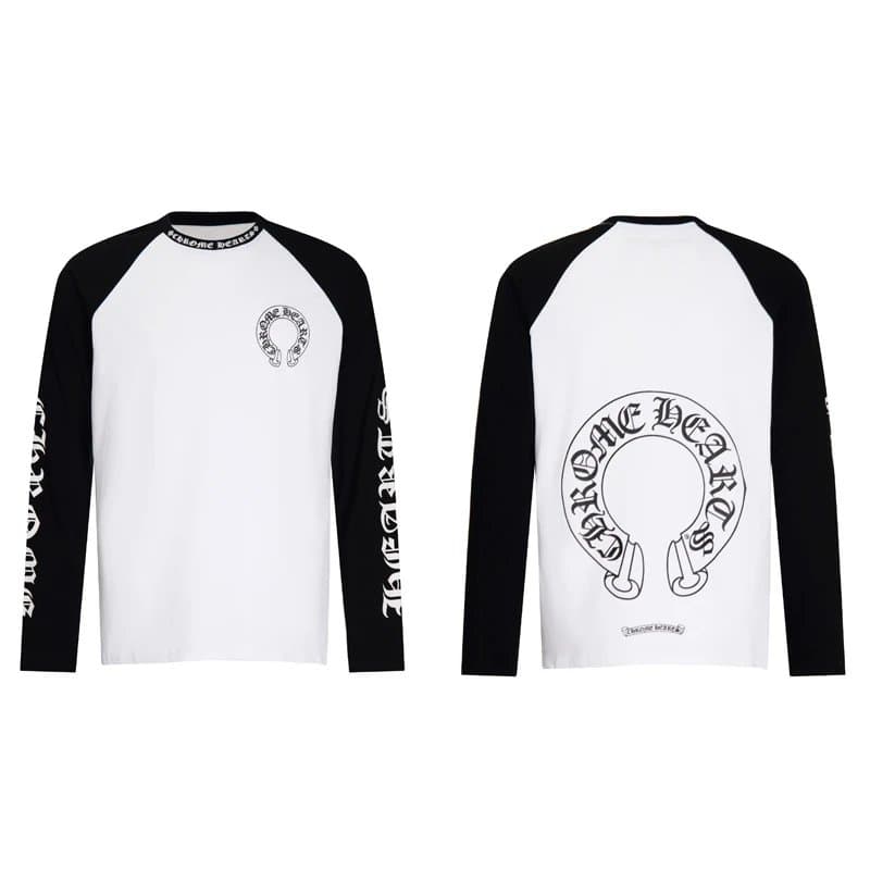 Chrome Hearts Long Sleeve Tee Baroque Print — K9004 black and white color matching