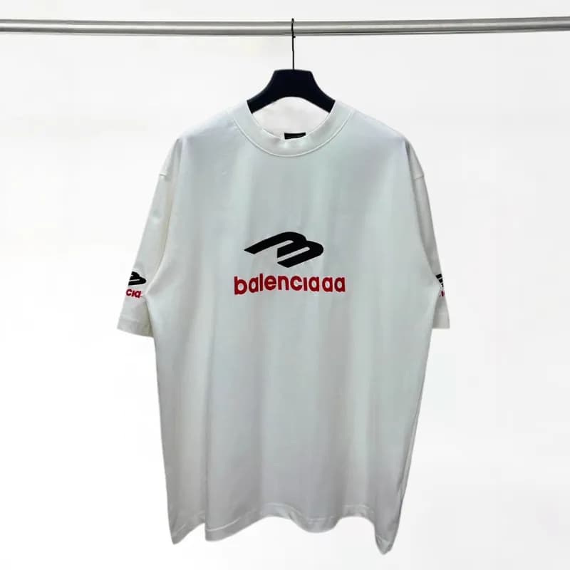 Balenciaga Logo T-Shirt Oversized Script — 【007】大M豆—白色
