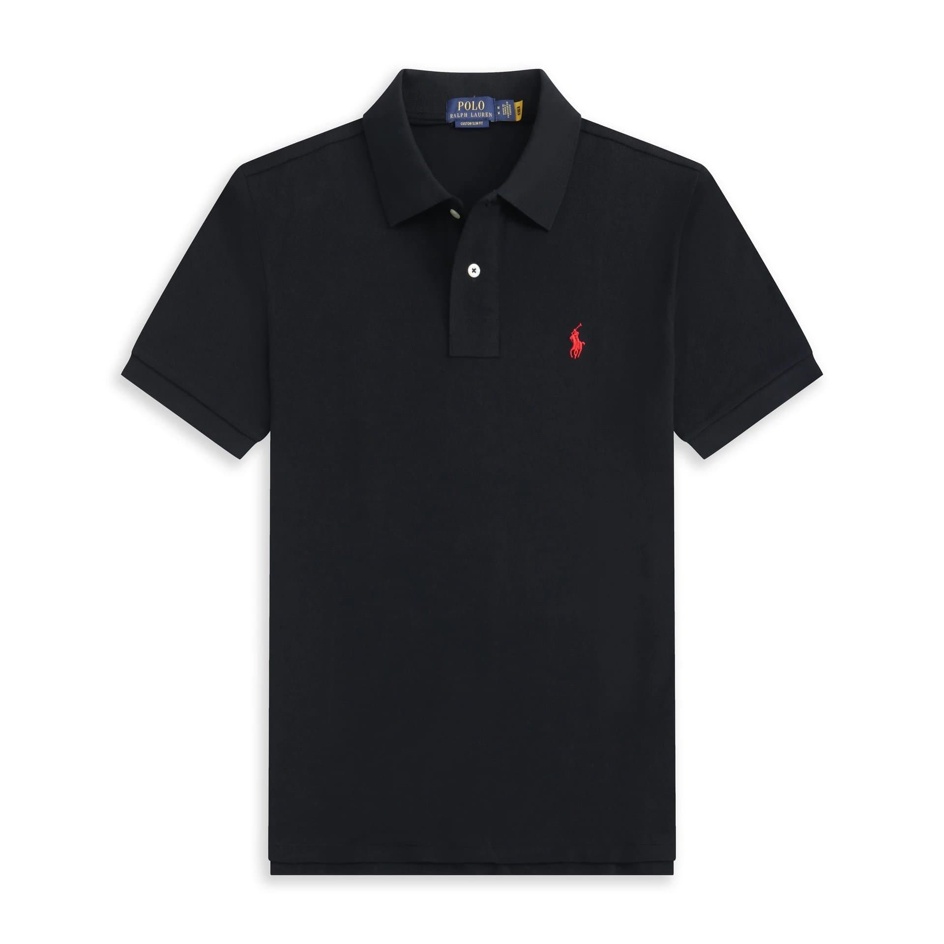 Polo Ralph Lauren Polo Shirt Custom Slim Fit — 黑色-红标