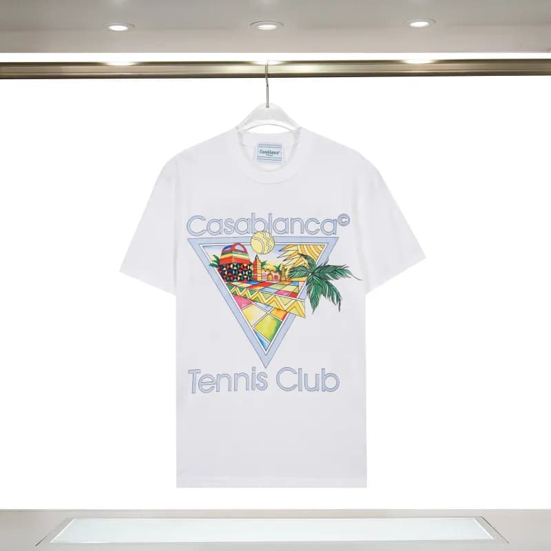 Graphic T-Shirt Casa Blanca Arch Print — 8331 white blue