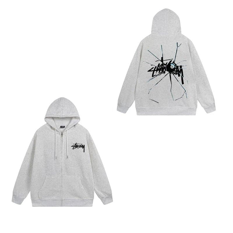 Stüssy Zip-Up Hoodie 8 Ball — S22