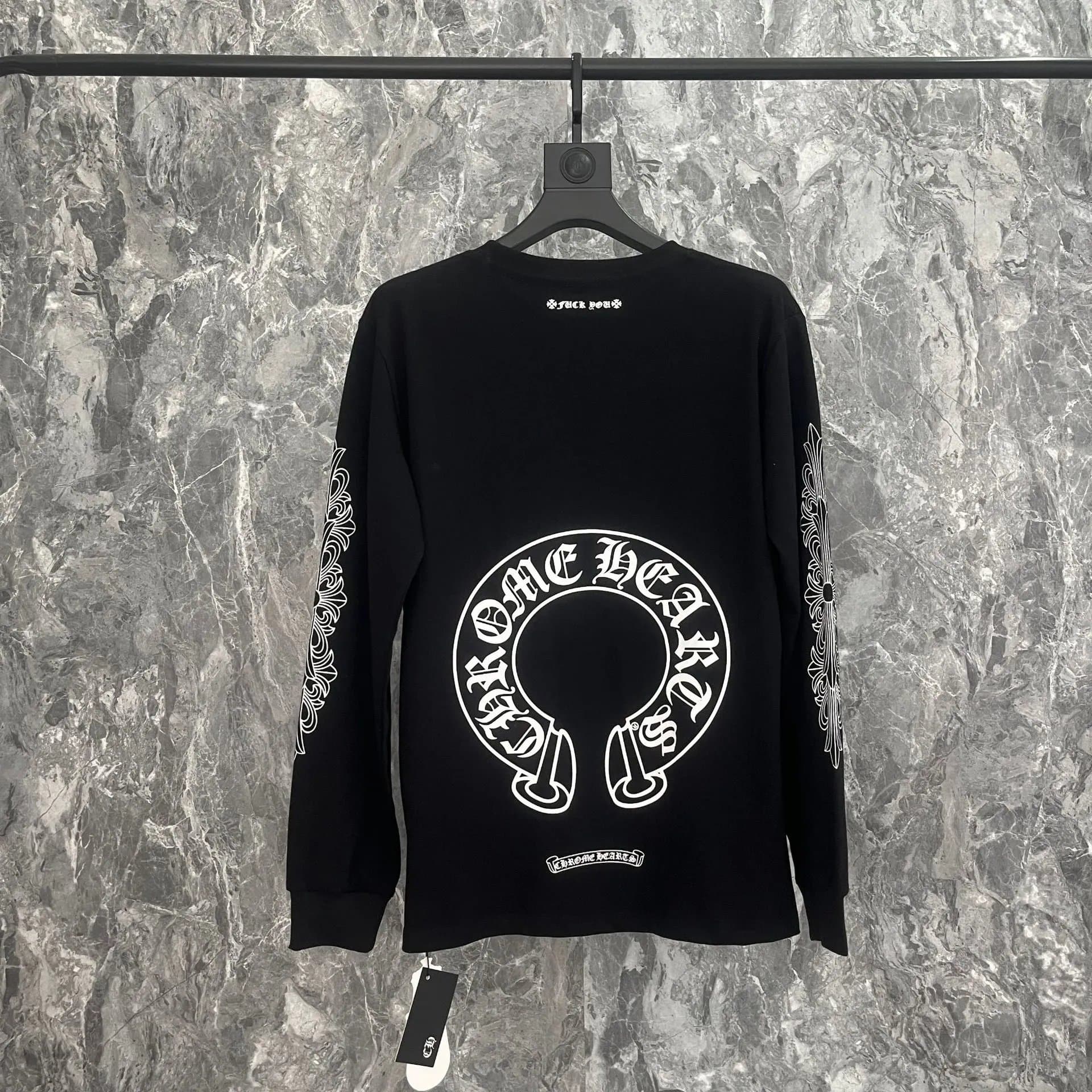 Chrome Hearts Long Sleeve Tee Baroque Print — K9012 black