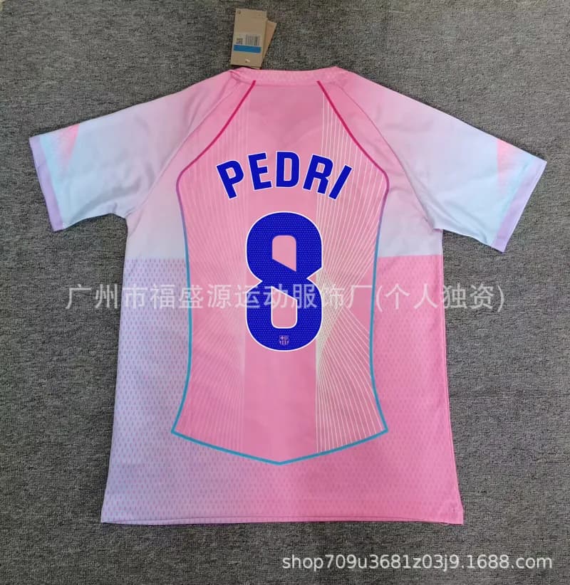 Adidas Football Jersey Rice #41 — (西甲)2526巴萨粉色8号
