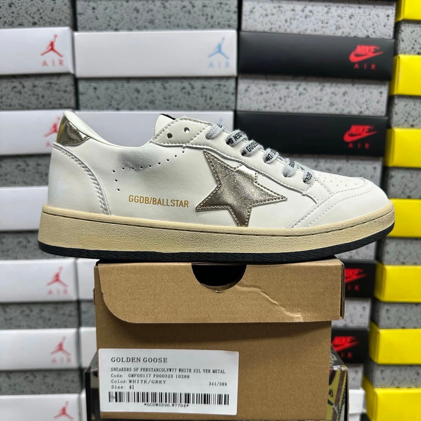 Golden Goose Ballstar White Silver Metal
