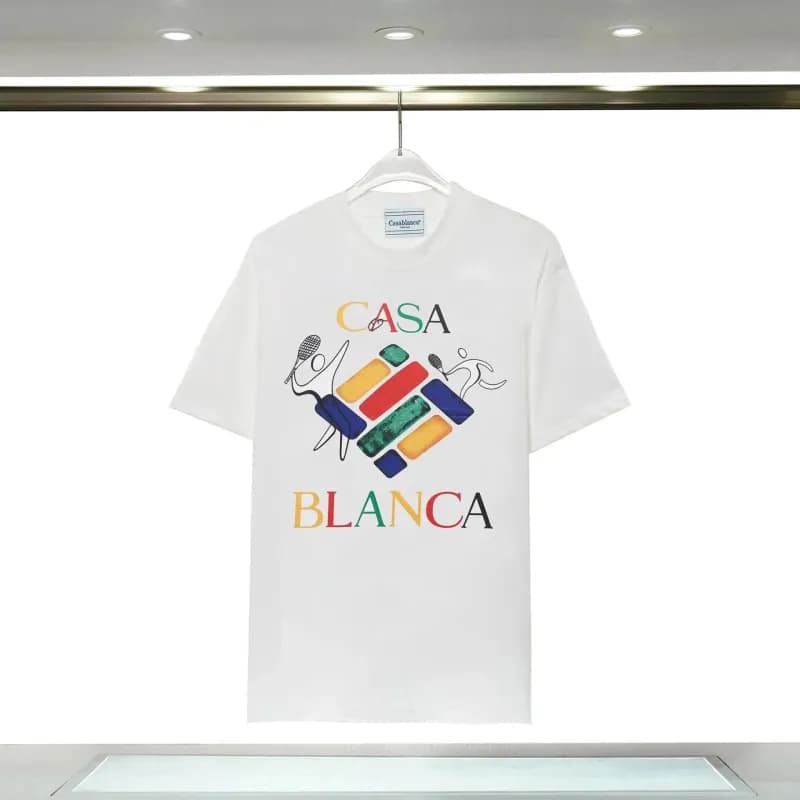 Casablanca Graphic T-Shirt Casa Blanca Tennis Print — 4