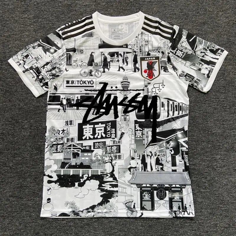 Stüssy V-Neck Jersey Dragon Print — 日本东京黑白