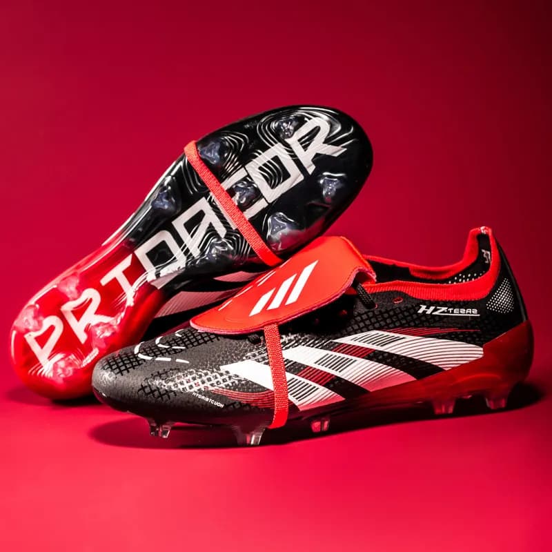 Adidas Predator HZ Teerae — 2502黑红长钉 大鞋舌 【买一送五】