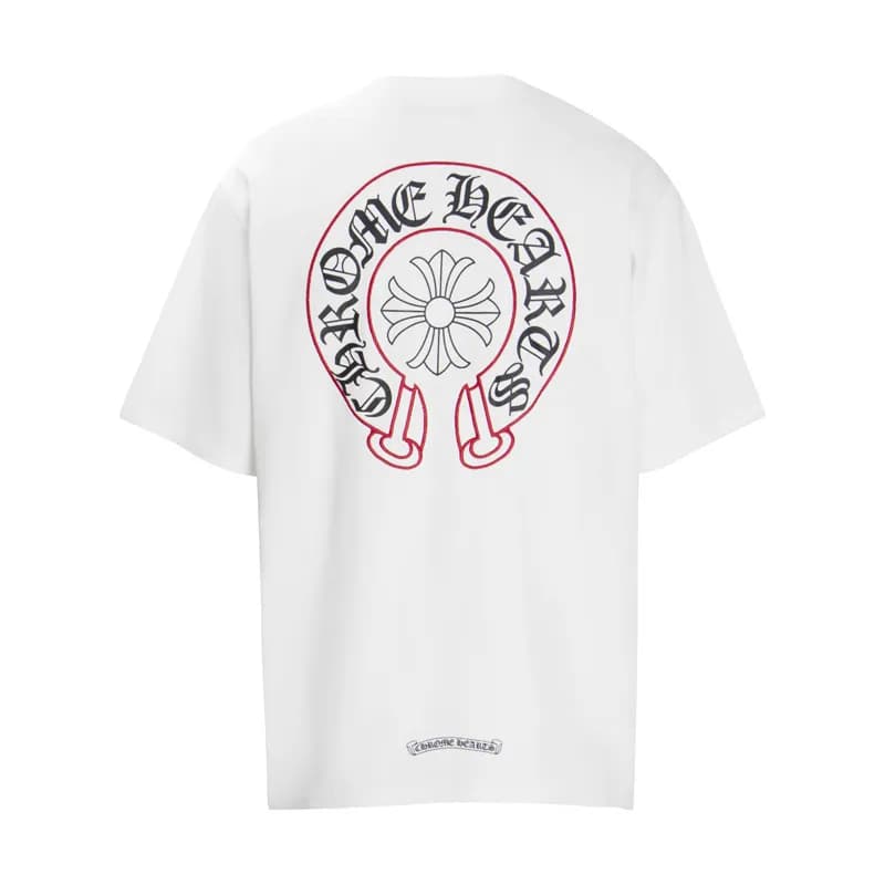 Chrome Hearts T-Shirt Cross Motif Back Print — 6008白