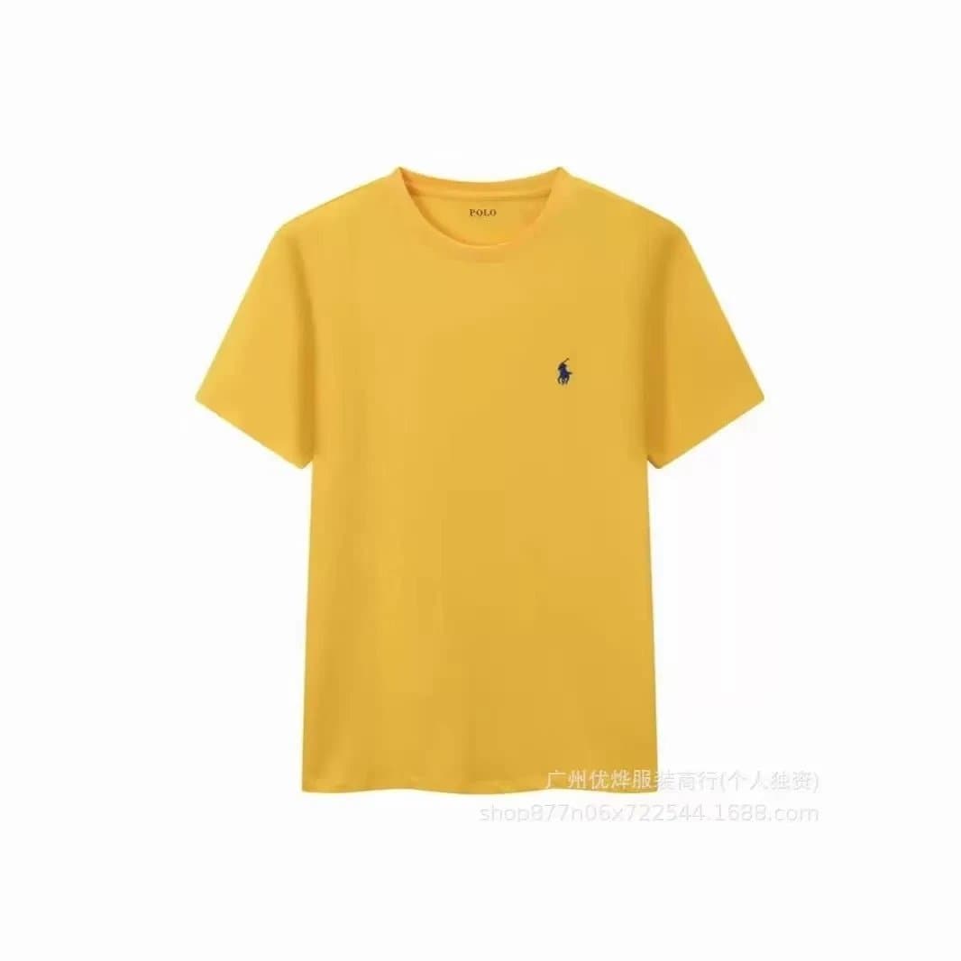 Polo Ralph Lauren Polo Tee Solid Color — 黄色+蓝标