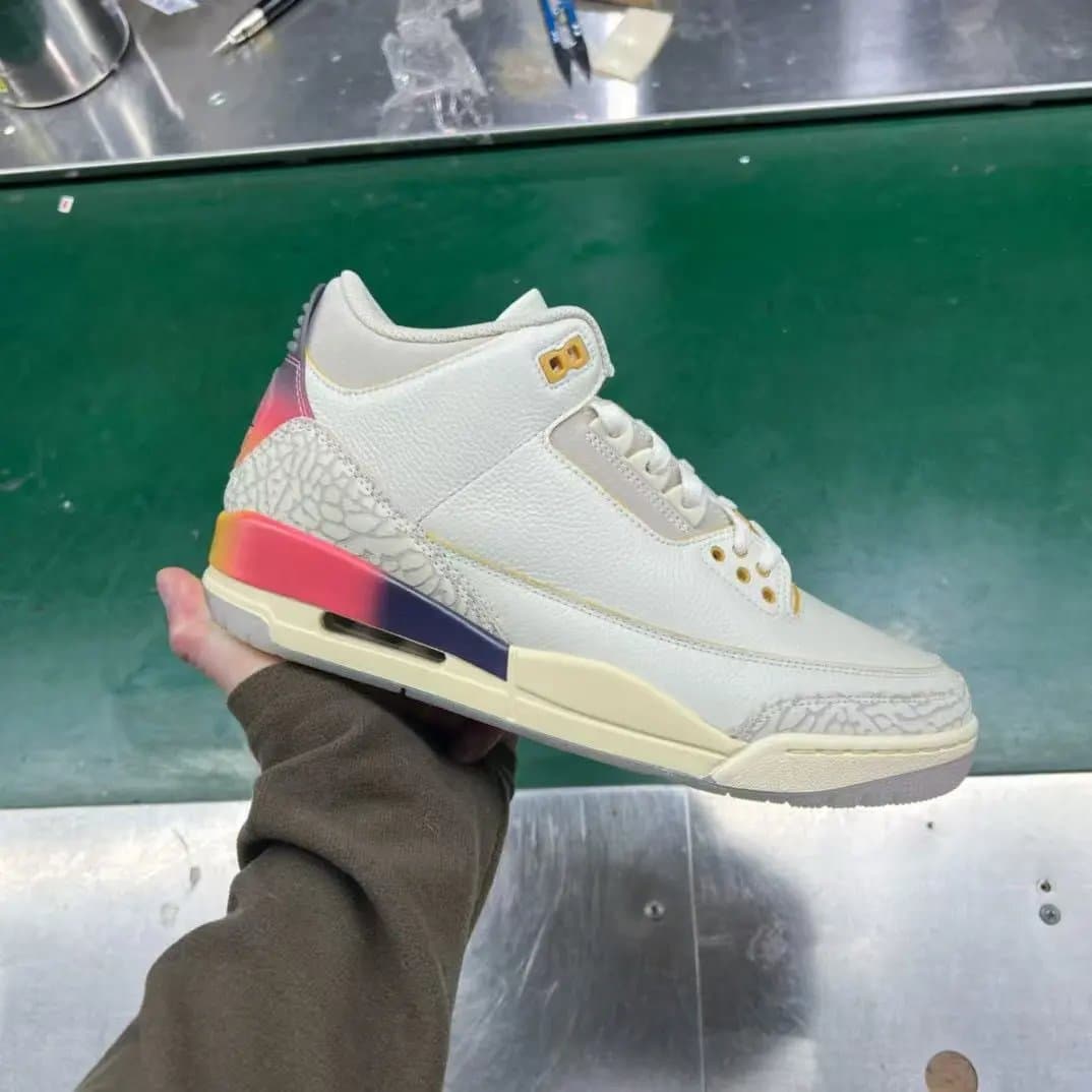 Air Jordan 3 Rustic Grey — RN AJ3联名白彩虹