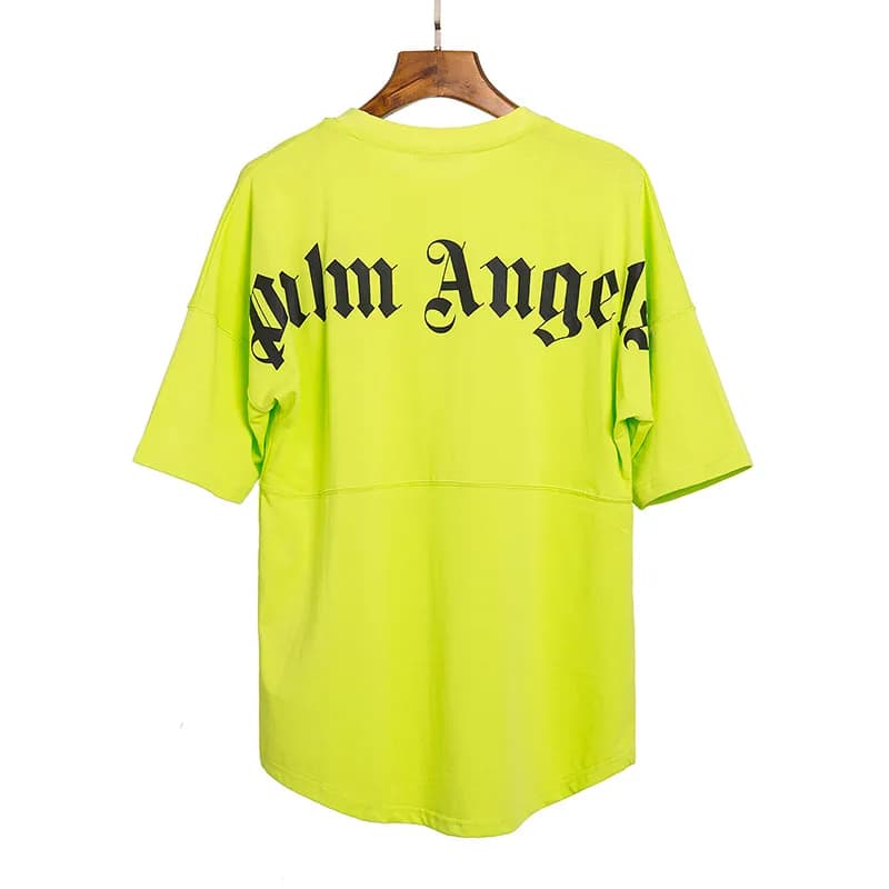 Palm Angels Tee Palm Tree Logo — 697荧光绿