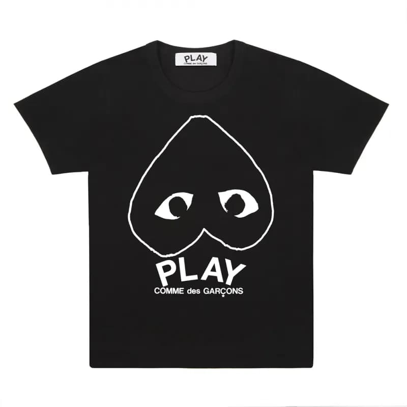 Comme des Garçons Heart T-Shirt Red Heart — Black heart