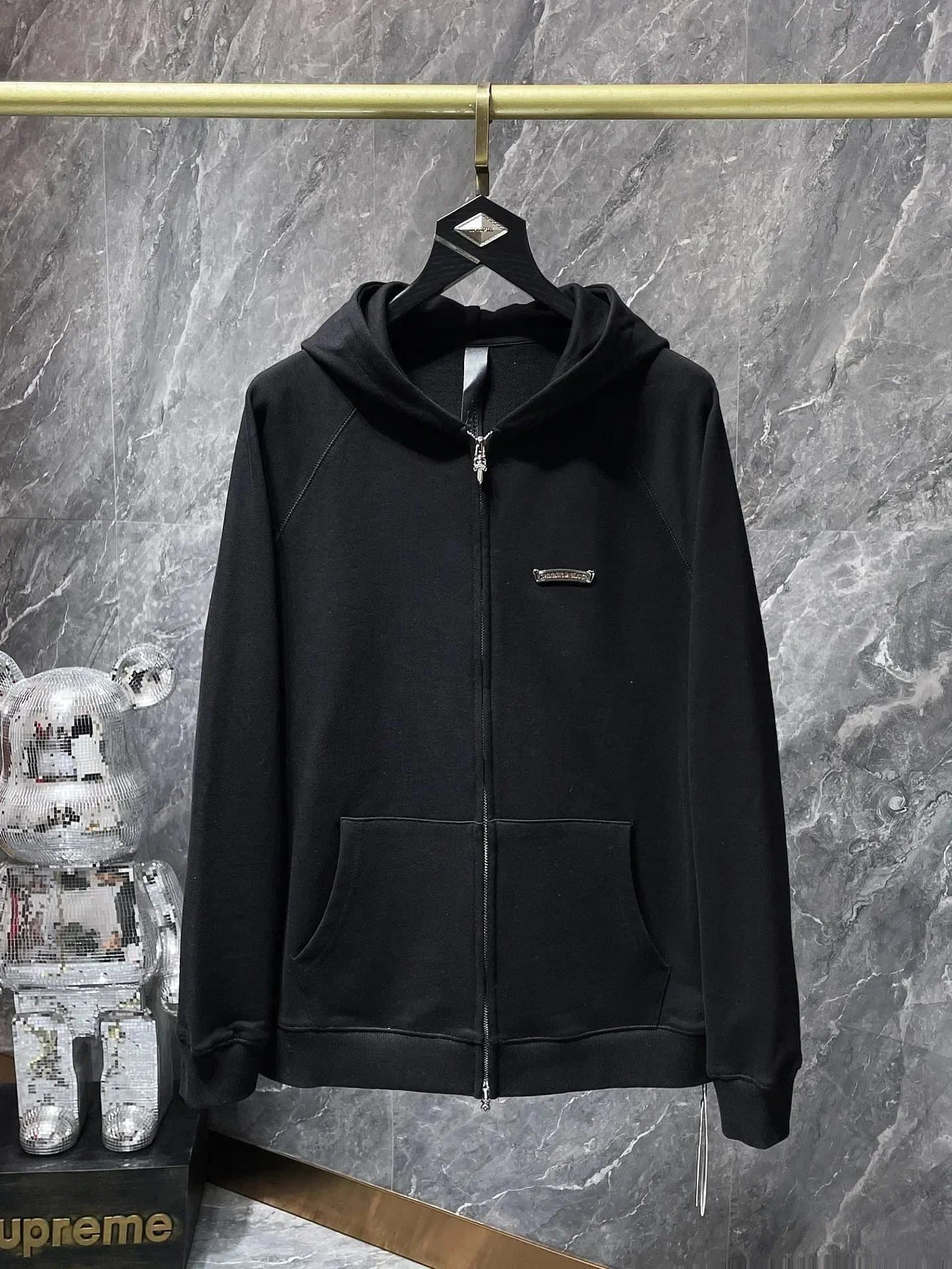 Zip-Up Hoodie Chrome Hearts Logo Patch — CH-61