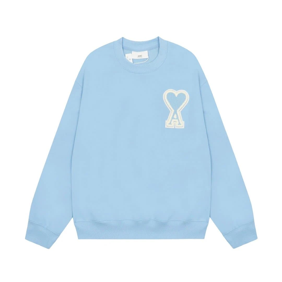 AMI Paris Crewneck Sweatshirt Heart Logo — 010420011