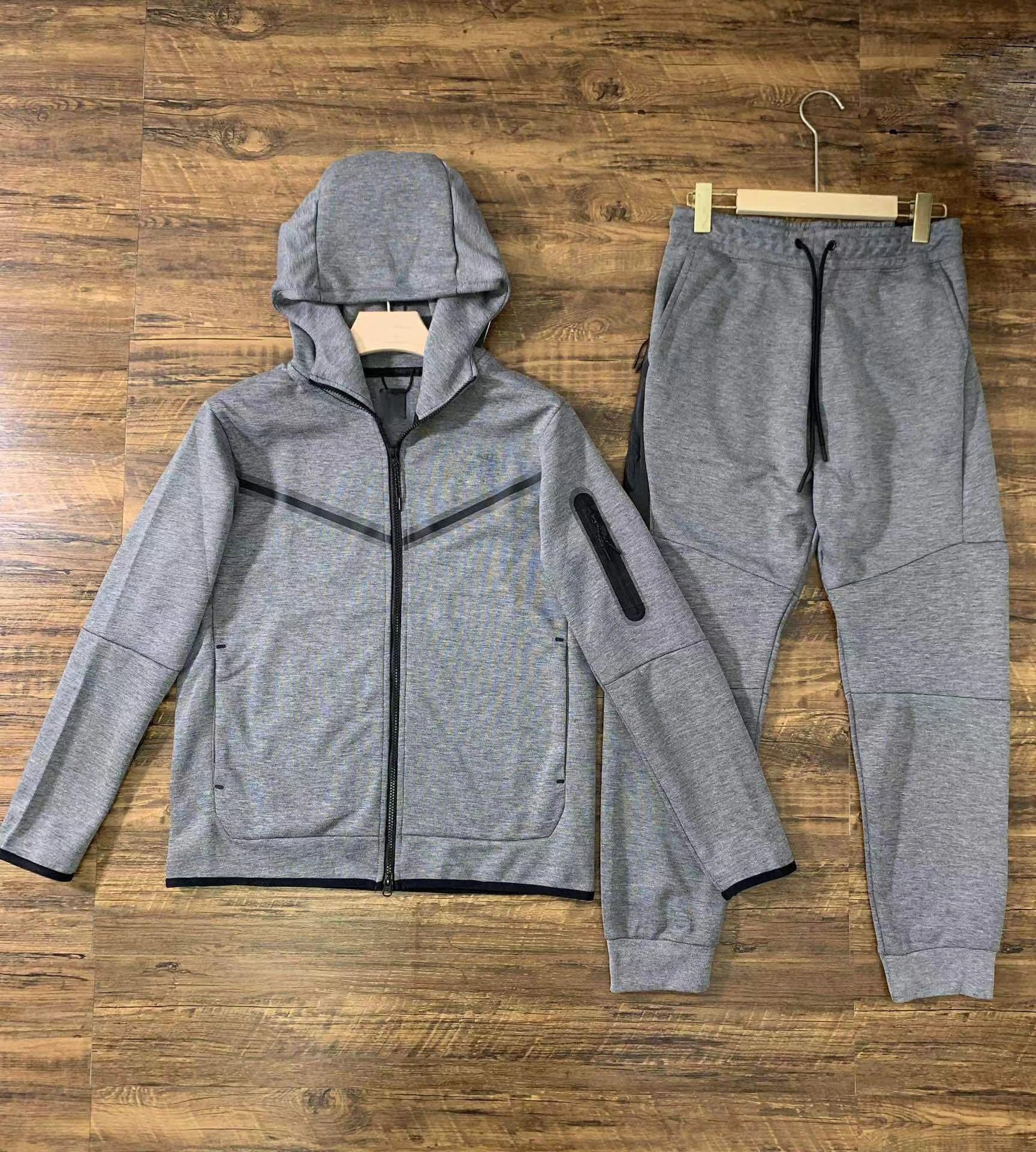 Lululemon Hooded Zip-Up Jacket and Joggers Set Cloud Blue — 深灰